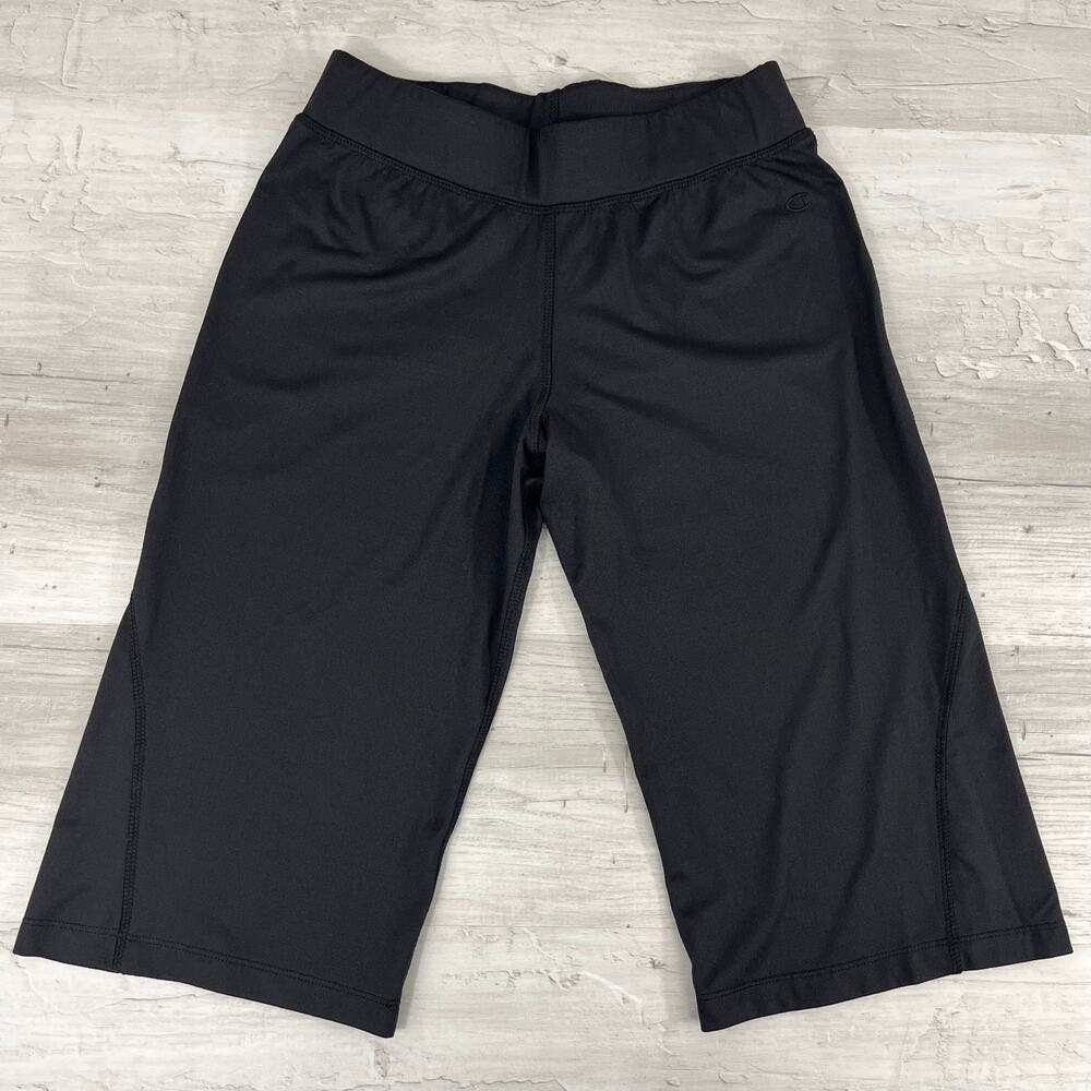 Champion Double Dry Black Stretchy Knee Length Capri Gym Workout Pants Small